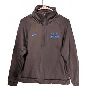 Nike Women's UCLA Half Zip Short Gray Cozy Sweatshirt Size Medium